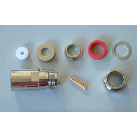 N-Connector Female Clamp voor LMR400 / RG213 / CLF400 (10 stuks)