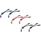 Adaptateur de câble audio RCA en Y CBA-25 Bleu, Rouge, Noir