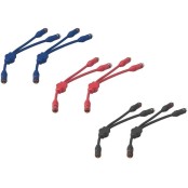 Adaptador de cabo RCA Audio Y CBA-30 Azul, Vermelho, Preto