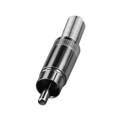 T-700 RCA Plug-In Connectors Chromium-plated (10 stuks)