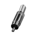 T-700 RCA Plug-In Connectors verchroomd (10 stuks)