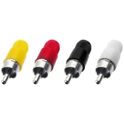 T-700G/GE RCA-Stecker rot | Weiß | Schwarz | Gelb (10 Stücke)