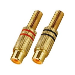 T-707JGLC RCA Plug-In In-line Connectors gold-plated body