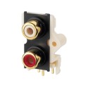 RCA panel print jacks Gold-plated contact T-720G (10 stuks)