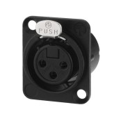 Conectores de painel NEUTRIK XLR, 3 pólos NC-3FDLXBAG (10 peças)