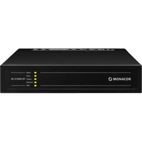 MONACOR PA-4125DX/DT - 4-zone Dante-versterker met DSP