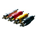 T-700G/GE RCA-Stecker rot | Weiß | Schwarz | Gelb (10 Stücke)