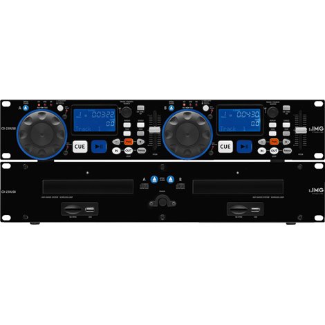 Dual DJ CD MP3 speler USB SD rack 19 inch