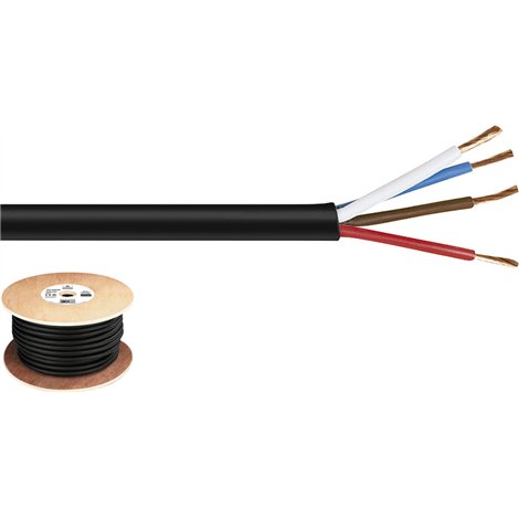 Monacor SPC-540/SW Luidsprekerkabel 4 x 2.5 mm² 50 m - TOP KWALITEIT