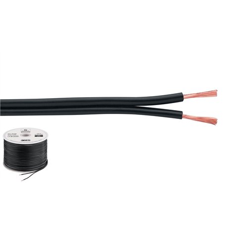 Monacor SPC-70/SW Câble haut-parleur 2 x 0.75 mm2 100 m QUALITÉ ÉCONOMIQUE