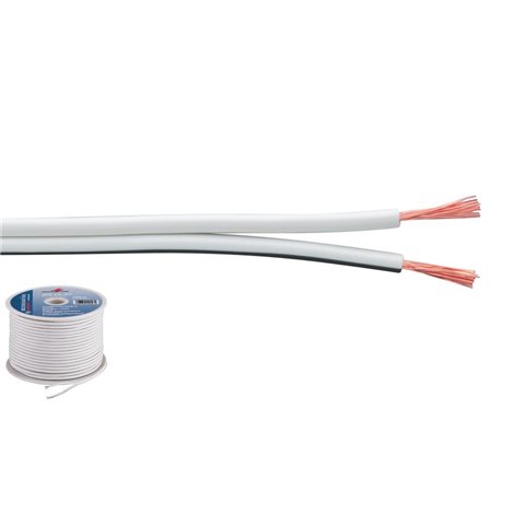 Monacor SPC-75/WS Cavo Diffusore 2 x 0.75 mm² 100 m QUALITÀ STANDARD